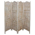 Wooden Handicrafts Partitions Wood Room Divider Partition for Living Room 4 Panels - Wooden Partition Room Dividers for Home & Kitchen Office