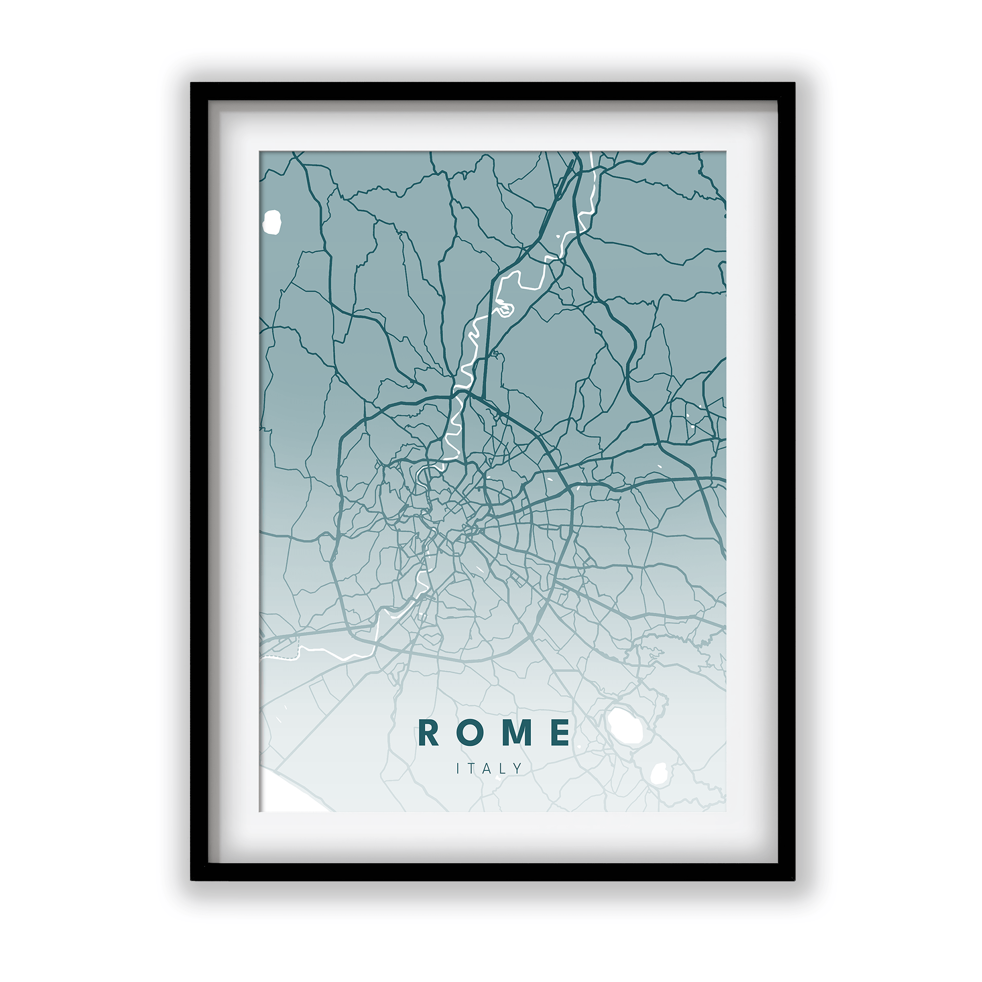 Rome City Street Map Art