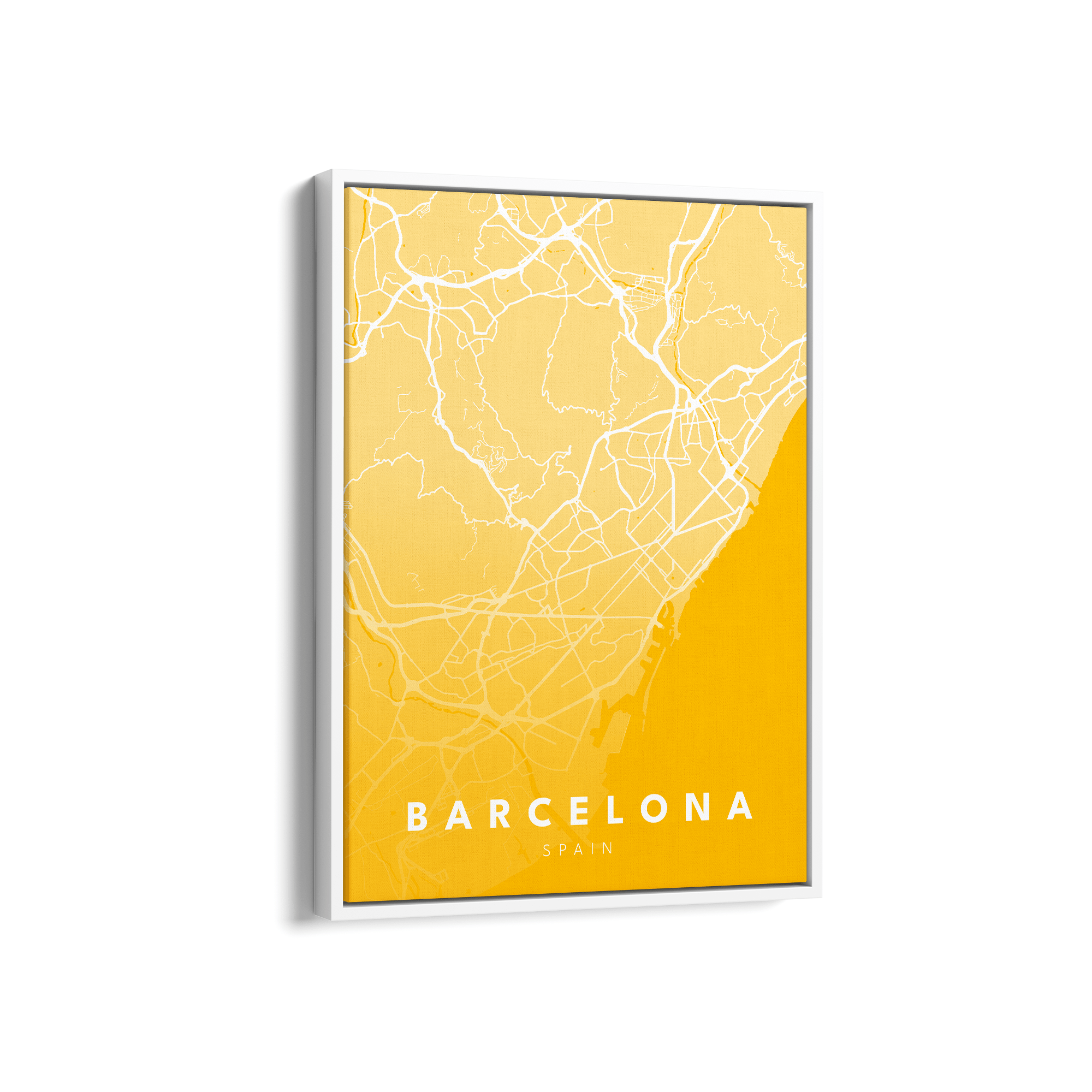 Barcelona City Street Map Art