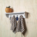 White PVC Steel knobs Utility Shelf For Hallway / Entryway By Miza