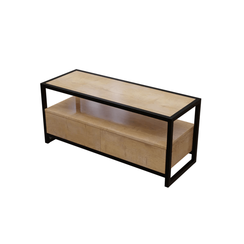 Casper TV Unit with Drawers in Small Size in Wooden Texture