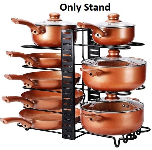 Pot Rack Organizer, 8 Tiers Adjustable Pots and Pans Organize ( Only Stand )