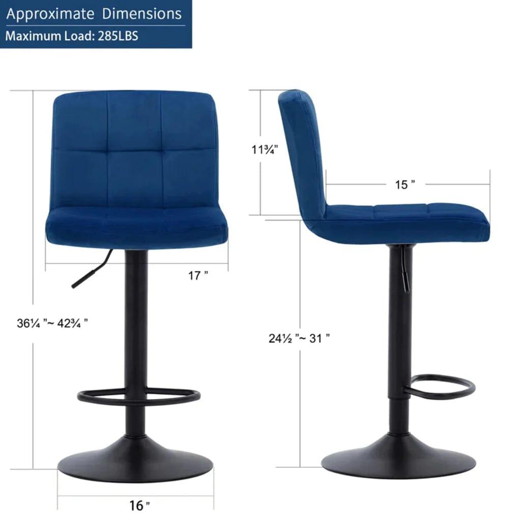 NEO SWIEL ADJUSTABLE BAR STOOL SET OF 2