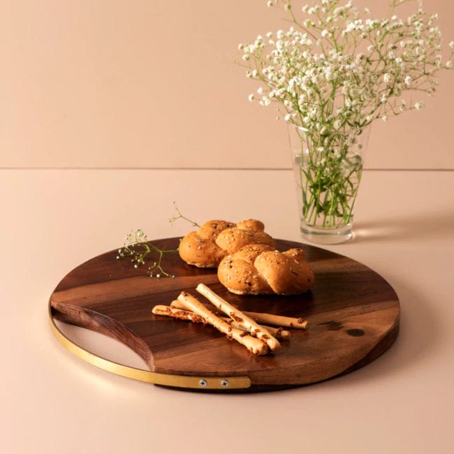 WOODEN CHOPPING BOARD AND CUTLERY STAND COMBO II FOOD GRADE