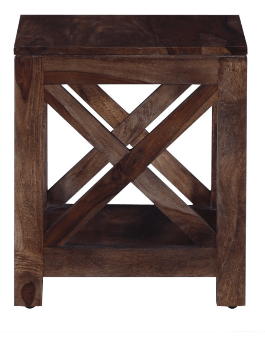 Sheesham Wood Bedside Table for Bedroom | Wooden Side End Table - Ouch Cart 