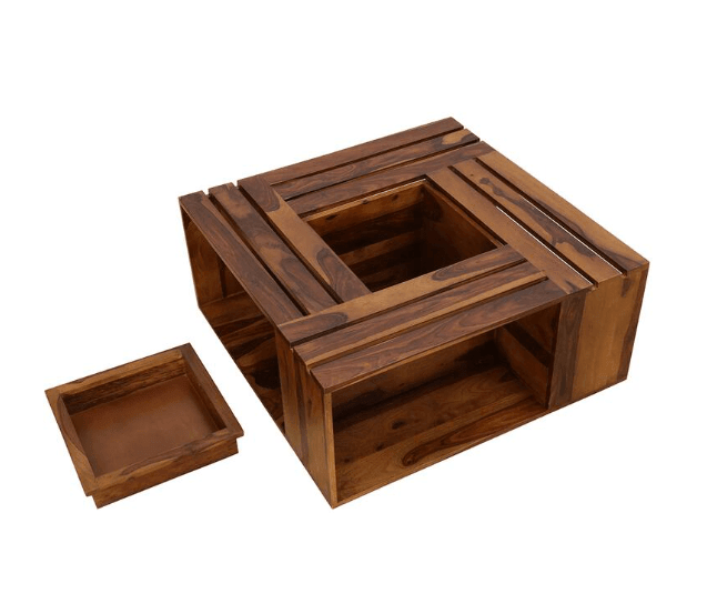 Wooden Coffee Table for Living Room and Office - Ouch Cart 