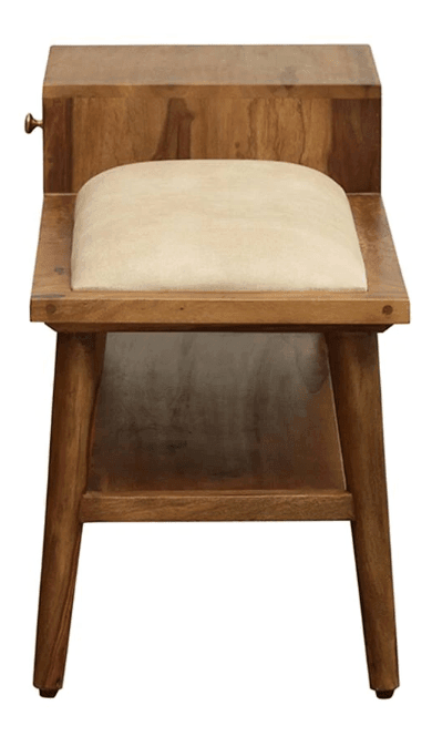 Solid Sheesham Wood Shoe Rack With Drawer - Ouch Cart 