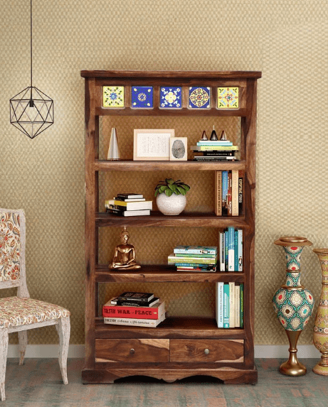 buy wooden bookshelf, ladder bookshelf online india
