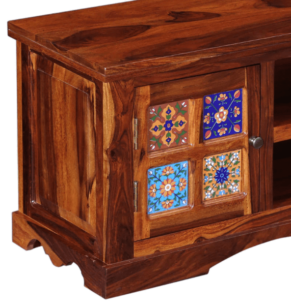 Sheesham Wood TV cabinet Holder - Ouch Cart 