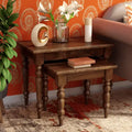 Solid Sheesham Wood  nest table set of 2