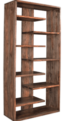 Sheesham Wood Open Bookshelf for Study Room In (Natural Finish) - Ouch Cart 