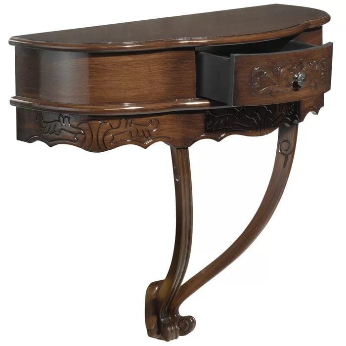 Half Round Wooden  Console Table