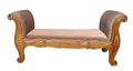 Handicrafts Sheesham Wooden Couch, Perfect Size Settee for Living Room or Home Decor