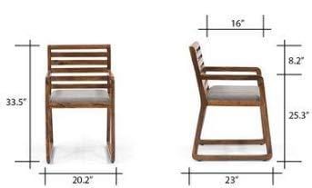 Handmade Modern Look Study to Comfort Arm Chair Set of 2 PCs Made in Pure Sheesham Wood