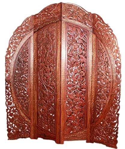 4 Panel Partition Handcrafted/Handmade Wooden Room Divider/Partition Screen/Panel /  Wooden Partition Room Dividers for Home & Kitchen Office Wall