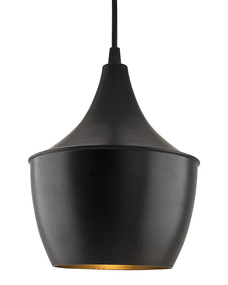 Black Metal Medium Pear Hanging Light for Home Decoration