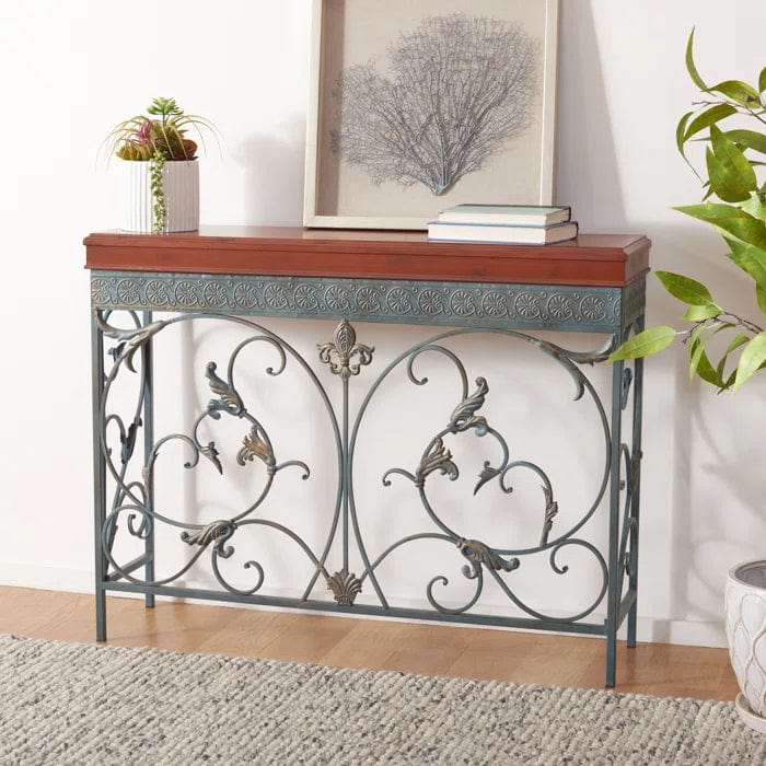 Iron and Wood Console Table