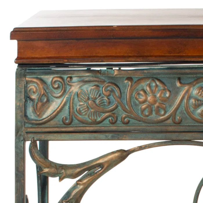 Iron and Wood Console Table