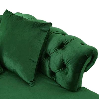 Christopher Knight Home Houck Chaise Lounge, Emerald + Dark Brown