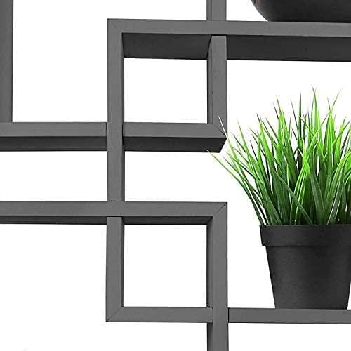 Wooden Wall Shelf for Living Room Stylish | Hanging Book Rack Organizer | Floating Display Showpiece Organizer (Set of 4 Cubes, Color- Grey)