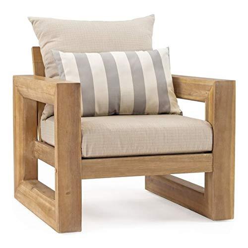 Handicrafts Wooden Back Comfort Seating Chair Hand Carved Armrest Chair (Teak)