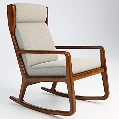 Handicrafts Sheesham Wood Cushion seat and Back Rocking Chair