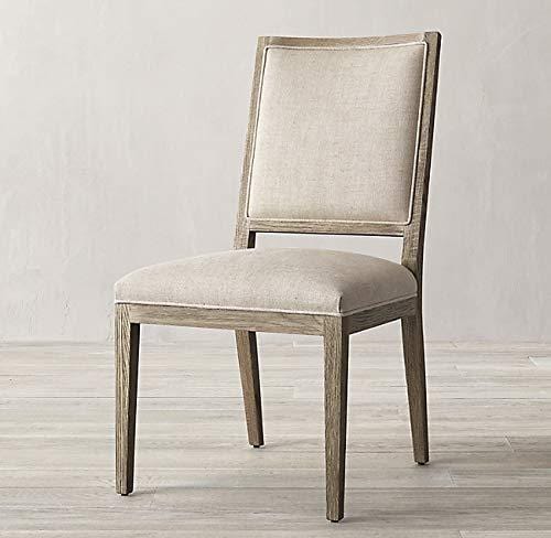 French Contemporary Square Fabric Side Chair