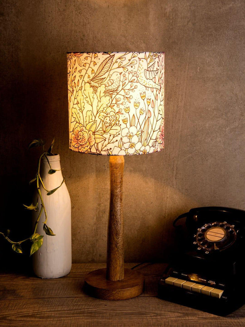 484QDajA.jpg Spring Leaves Wooden Lamp - Image 1
