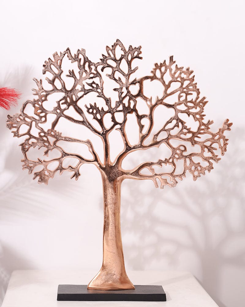 Copper Metal Tree Table Top Decorative showpiece For Home Decoration