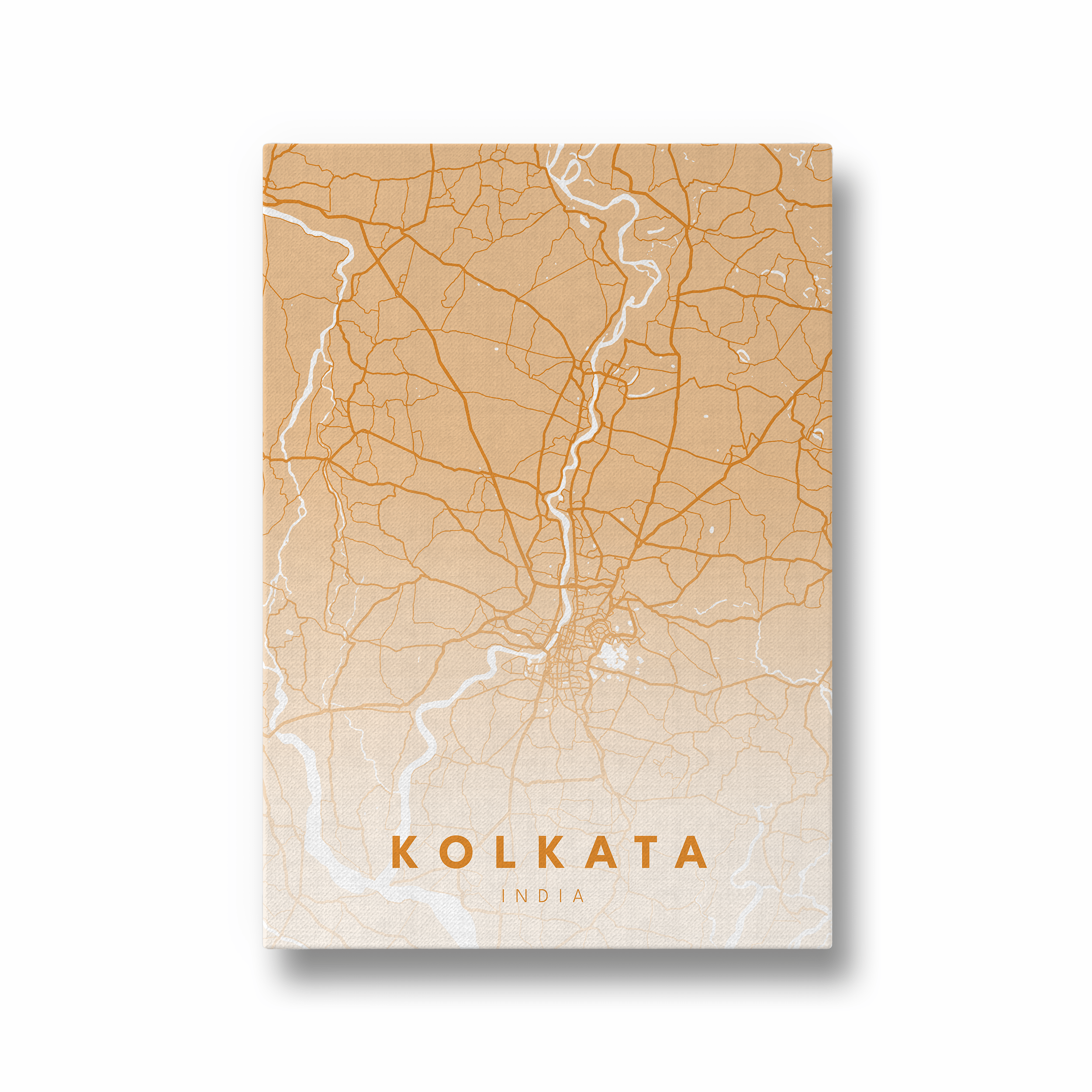 Kolkata City Street Map Art