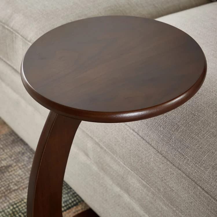 C Shaped End Table,Round C Table, Snack Side Table, C Shaped End Table for Sofa and Bed Side, Round Side Tables Living Room & Bedroom