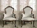 Handmade Modern Look Comfort Arm Chair Set of 2 Made in Pure Teak Wood (Style 2)