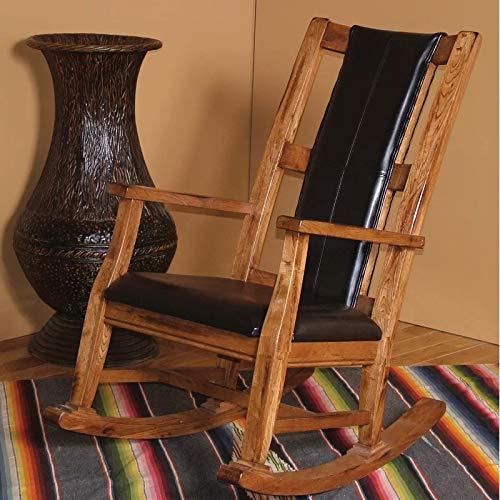 New Hand Carved Wooden Rocking Chair (Black)