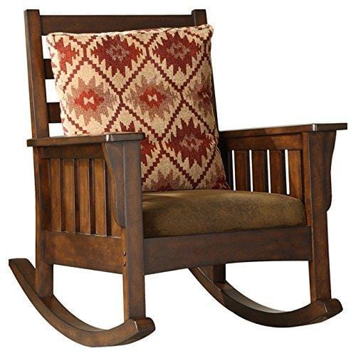 Wooden Stylish Brown Teak Rocking Chair/Easy able Relax Chair