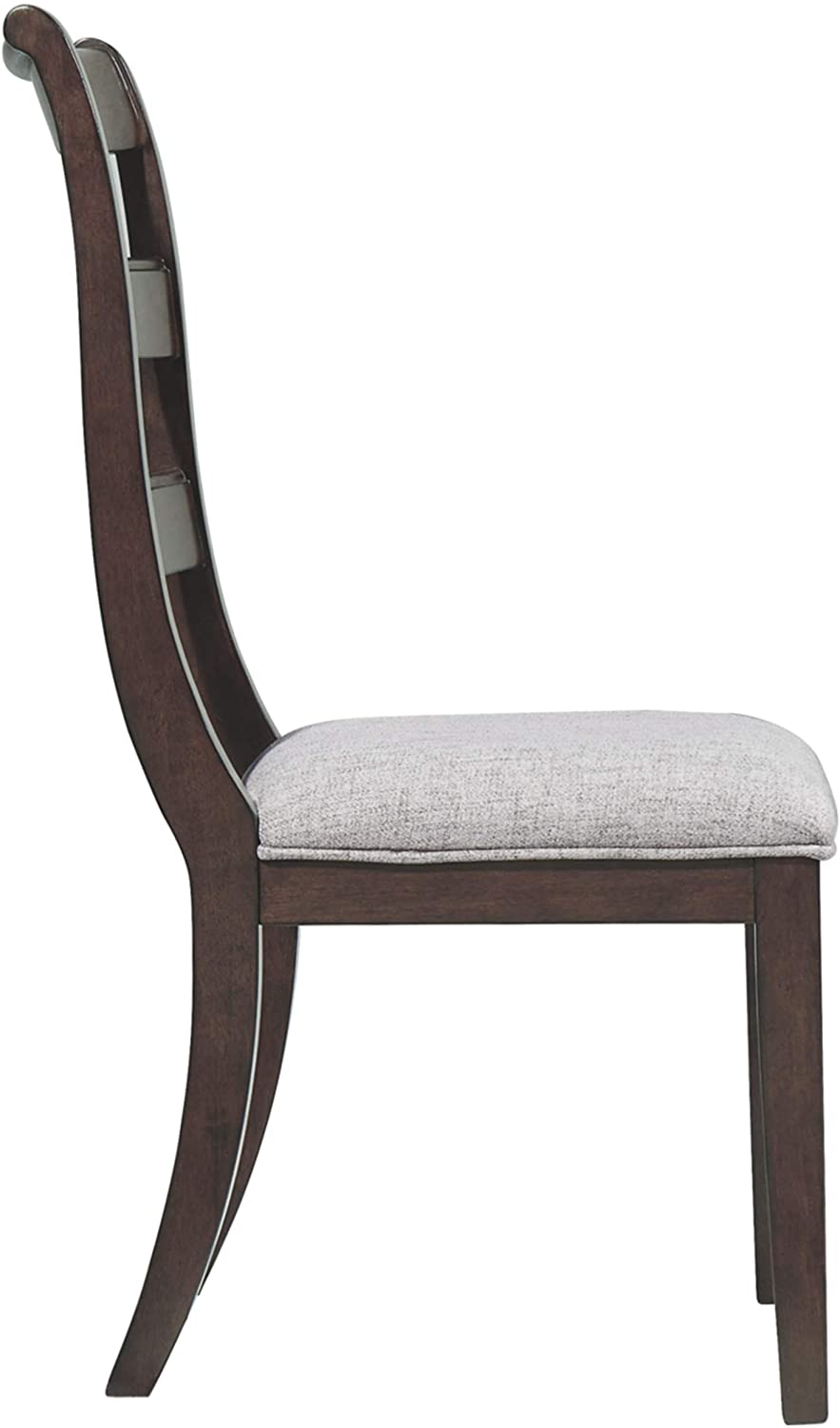 Traditional Cushioned Dining Chair, Set of 2, Warm Brown