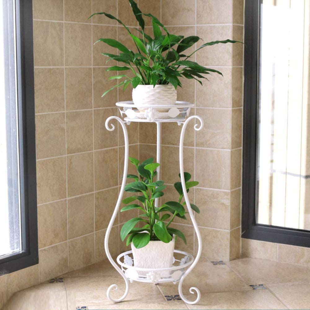 Plant Stand Online - Buy Decorative Metal Plant Stand Double Pot Holder Online in India