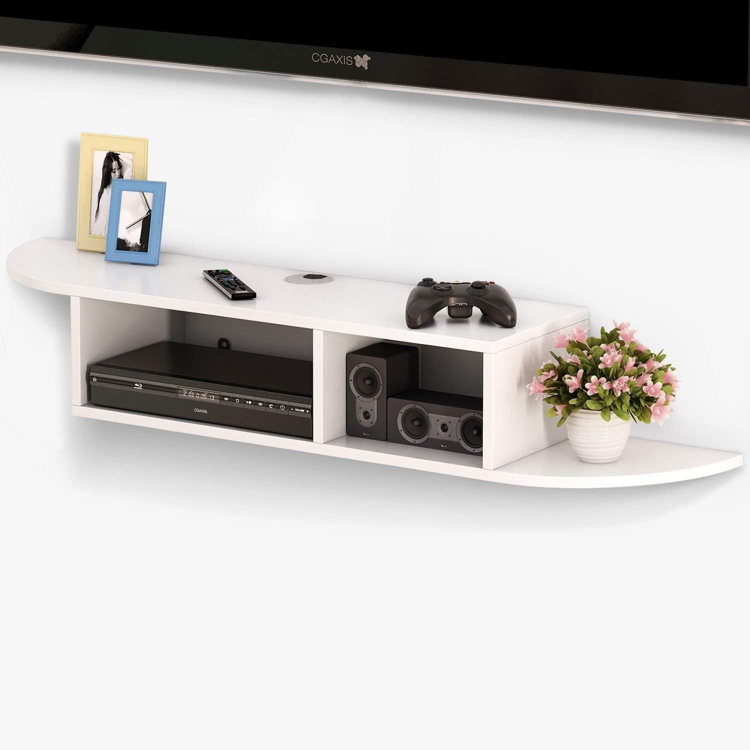 Engineered Wood Floating TV Stand Wall Mounted Media Console Entertainment Storage Shelf