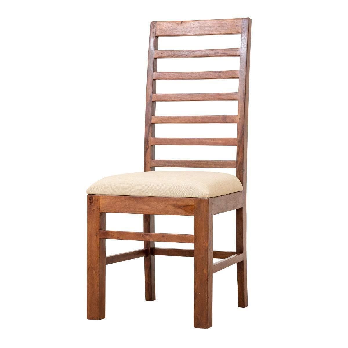 Handmade Pure Sheesham Wood Arm Cushioned Seating Chair