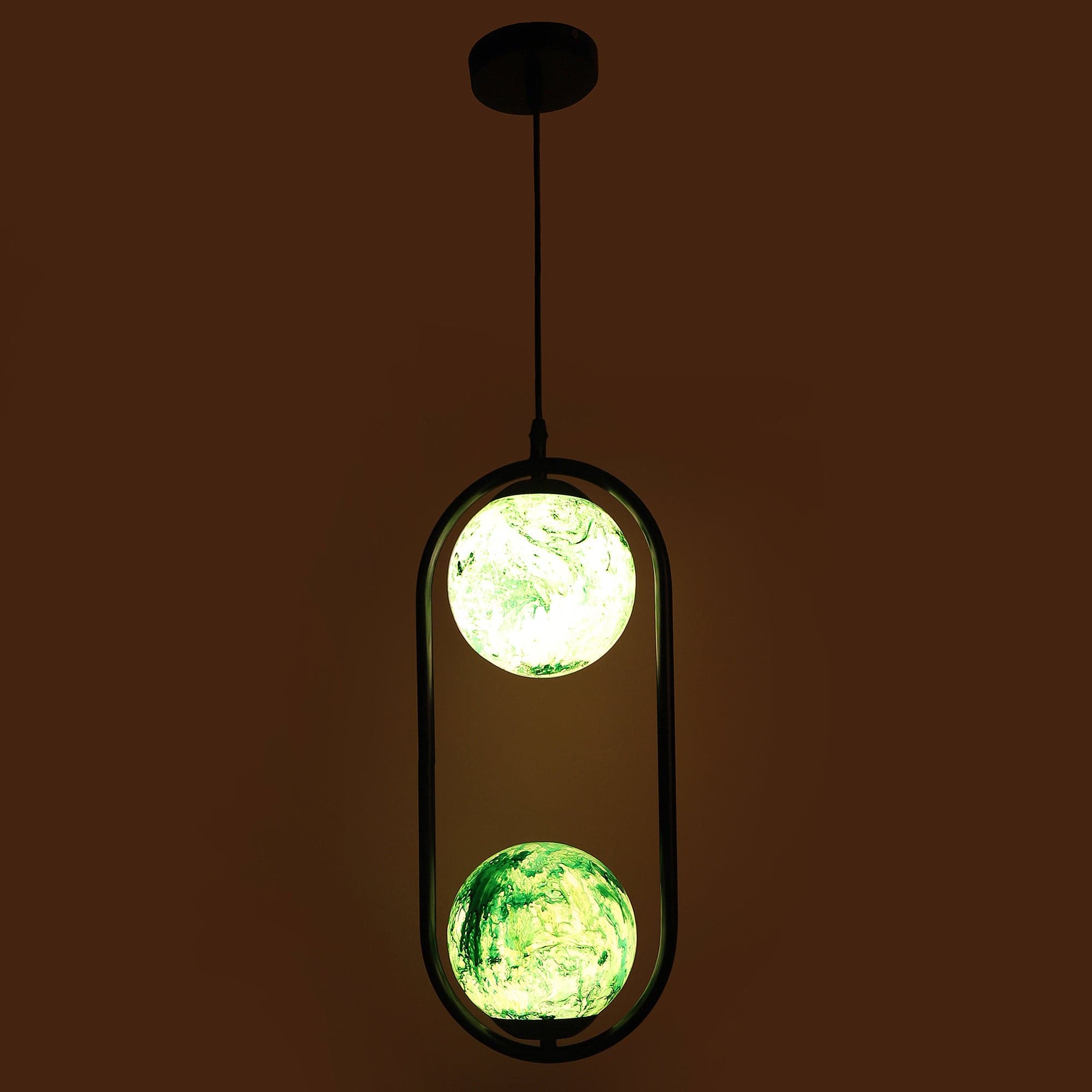Black And  Green Modern Metal Hanging Light