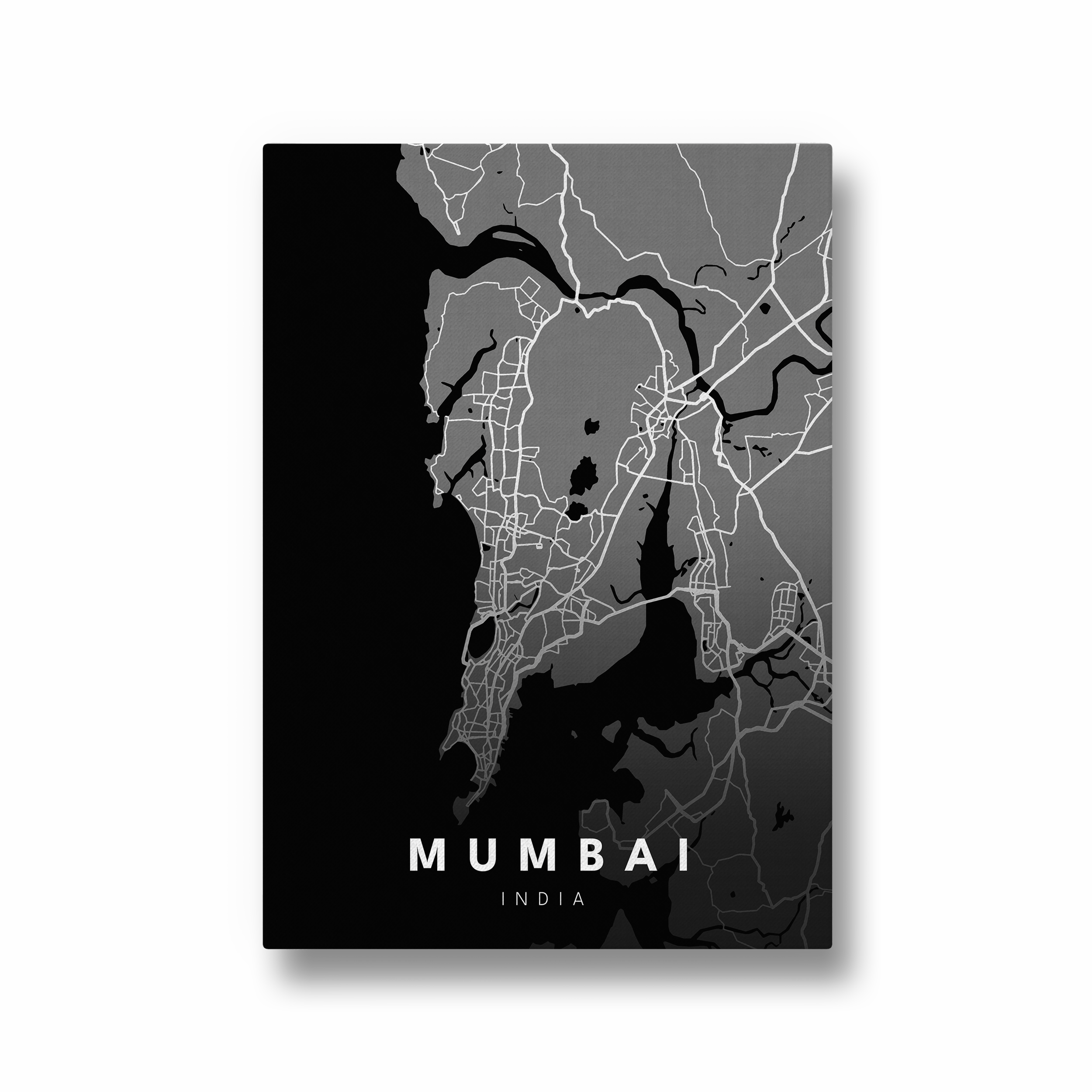 Mumbai City Street Map Art