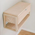 Modern floating Wall Shelve Storage With Upside Down Shutter By Miza