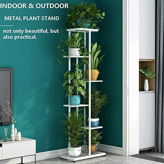 7 pot plant stand Plant Stand Metal 6 Tier 7 Potted Multiple Flower Pot Holder Shelf Ind