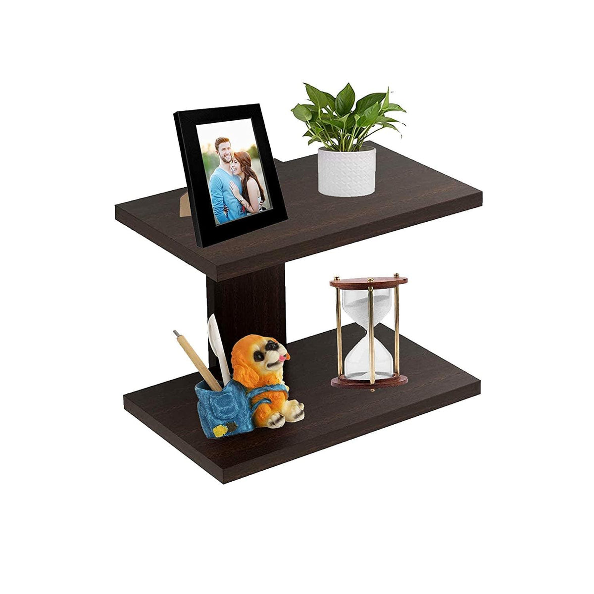 717GCjC9lyS._SL1500.jpg Wooden Wall Mounted Shelf/Book Shelves/Decor Racks for Living Room, Bed Room, Drawing Room, Hall, Office .(Colour - Brown with Matte Finish) -Set of 1 - Image 1