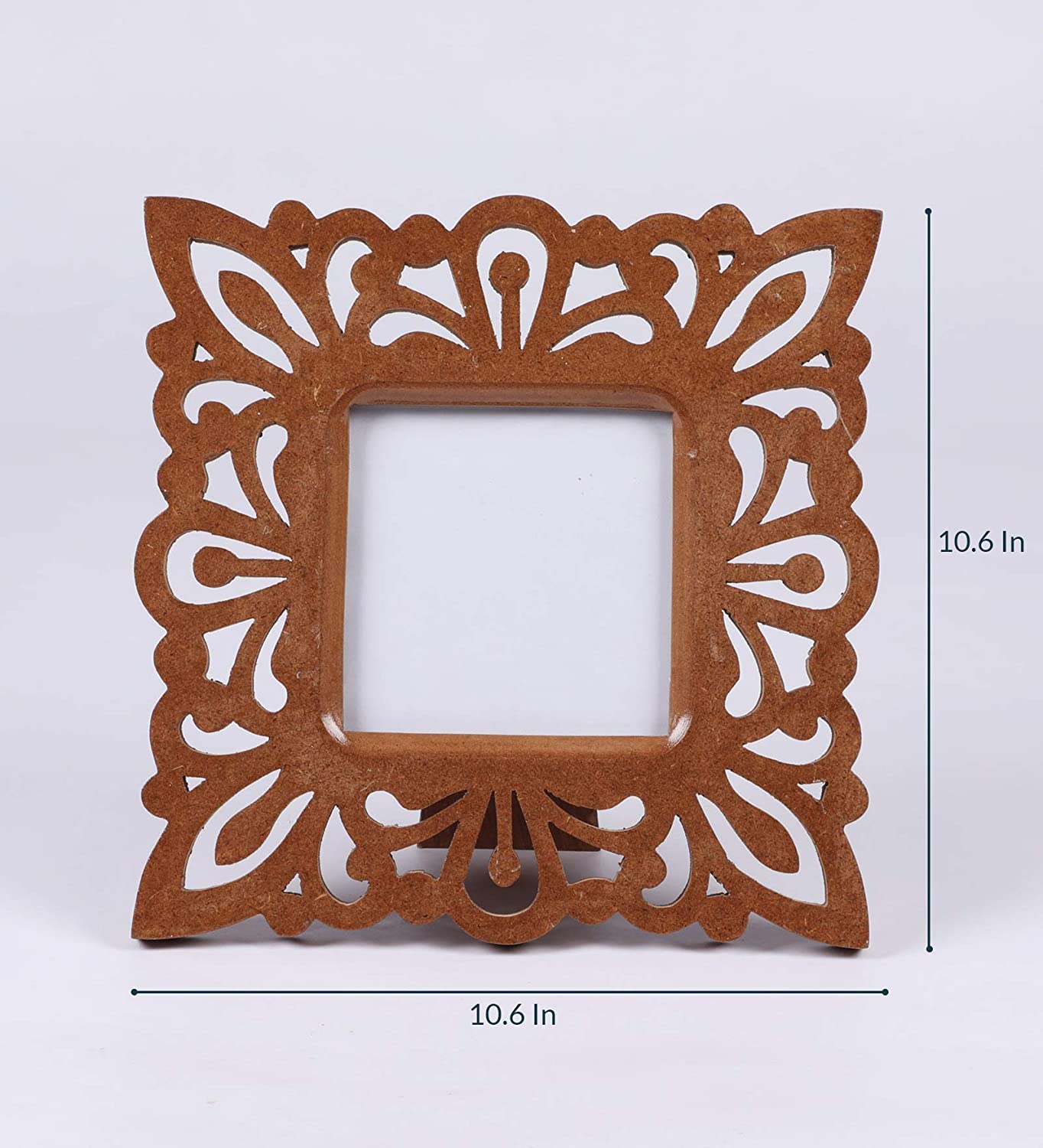 Decorative Hand Crafted Wooden Photo Frame (27 X 27 X 1.5 cm), (Model: TUS-PF-18), Brown Visit the The Urban Store Store