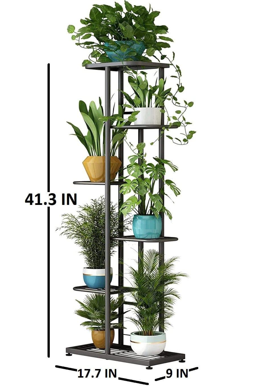 multi plant pot holder Plant Stand Metal 6 Tier 7 Potted Multiple Flower Pot Holder Shelf Ind