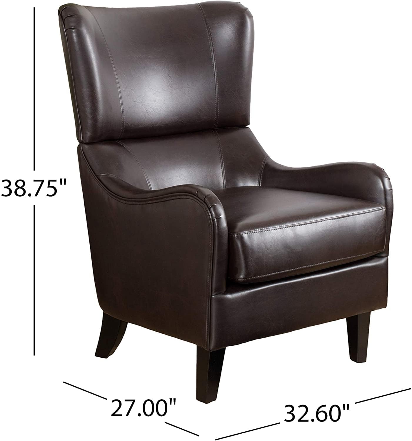 Quentin Sofa Chair, Brown
