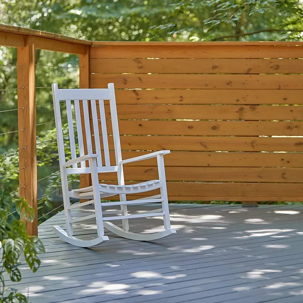 White Rocker Bench Vermont Porch Rocker, White