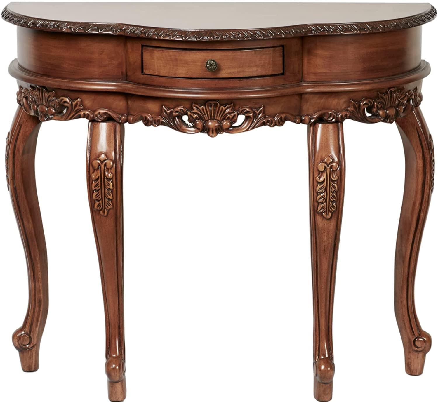Natural Cherry Classic Wooden Console Table -Victorian Style - Decorat