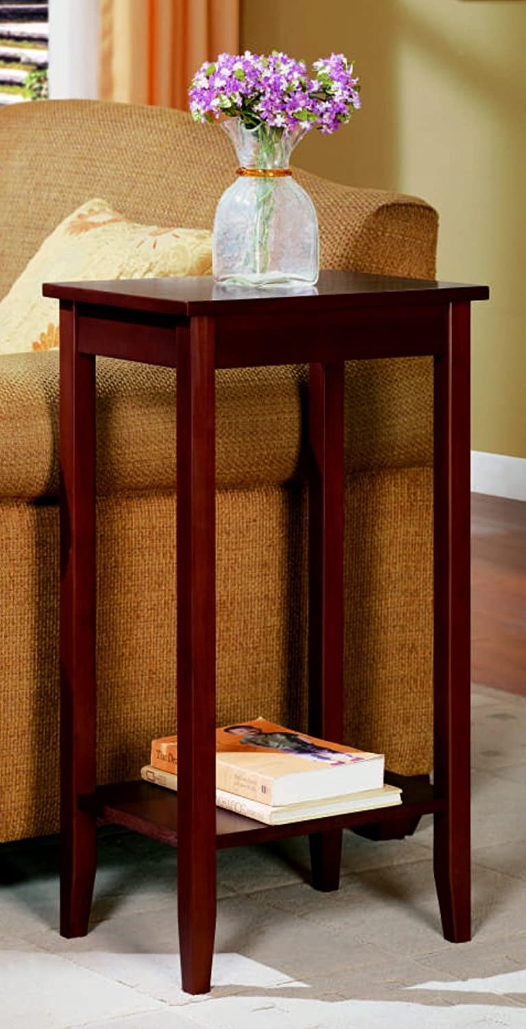 Rosewood Tall End Table, Simple Design, Multi-purpose Small Space Table