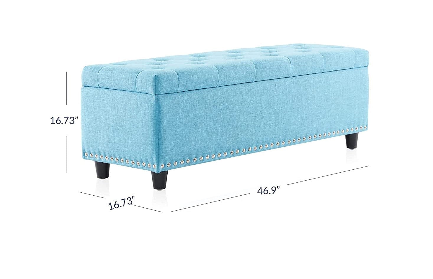 Modern Luxury Button Tufted Ottoman Bench Footrest Decor for Living Room, Entryway, or Bedroom with Storage